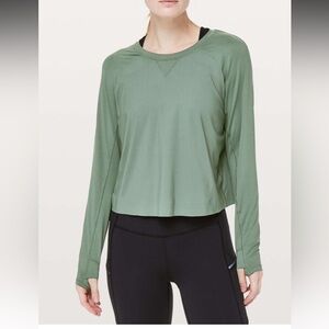 Lululemon Another Lap Strong Long Sleeve Dark Forest